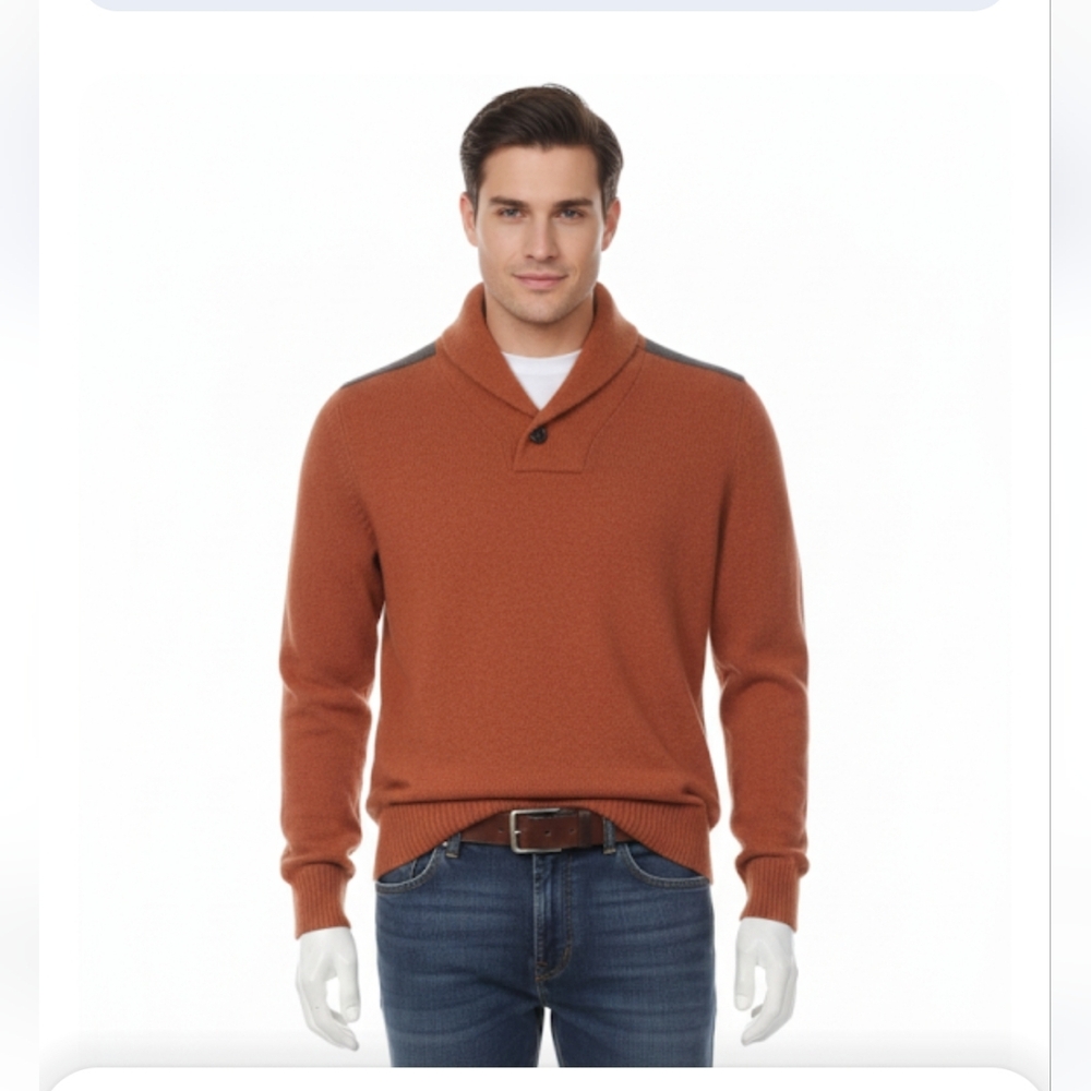Banana Republic Orange  100% Merino Wool  Sweater Size S